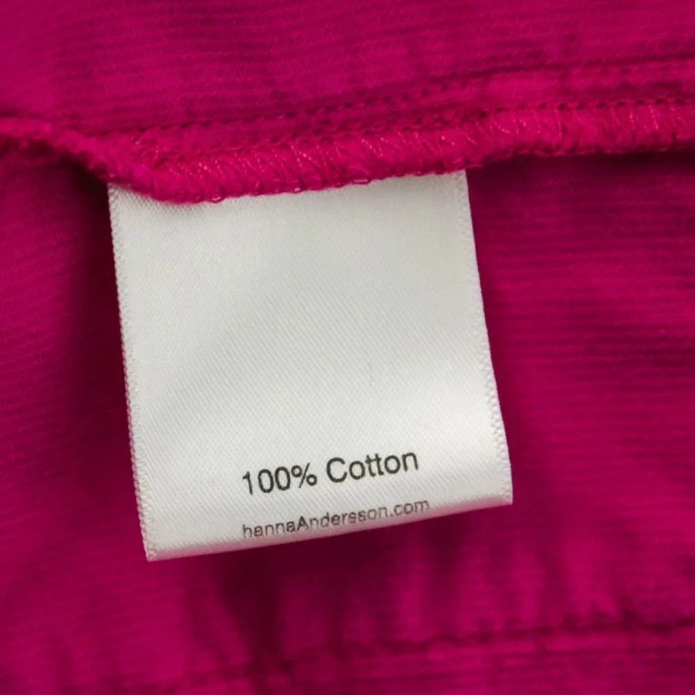 Hanna Andersson 120 Size 6 7 Pink Corduroy Crew Long Sleeve Fit Flare Dress